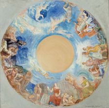 Thalia's mirror, overall sketch for the ceiling painting of the National Theatre, 1932. Creator: Yrjö Aleksander Ollila