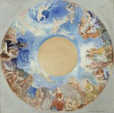 Thalia's mirror, overall sketch for the ceiling painting of the National Theatre, 1932. Creator: Yrjö Aleksander Ollila