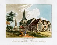 Thames Ditton church, Surrey, 1816.Artist: I Hassell