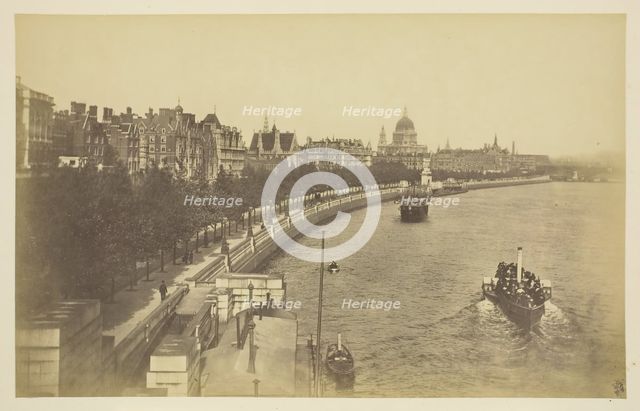 Thames Embankment, 1850-1900. Creator: Unknown.