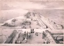 Thames Haven Dock, London, c1830. Artist: Thomas Allom