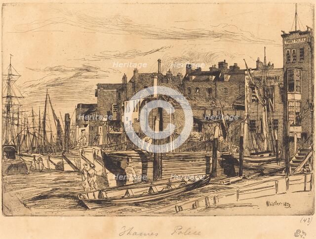 Thames Police, 1859. Creator: James Abbott McNeill Whistler.
