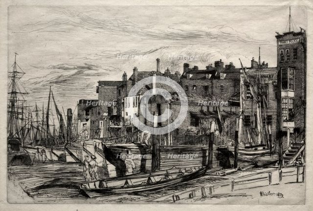 Thames Police, 1859. Creator: James McNeill Whistler (American, 1834-1903).