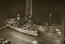 Thames Police on the night patrol, London, 20th century. Creator: Unknown