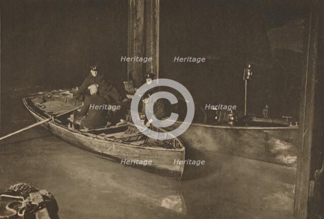 'Thames Police on the Night Patrol Which Guards The Safety of the River', c1935. Creator: Unknown.