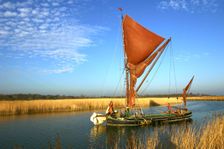 Thames sailing barge, Snape, Suffolk. Creator: Peter Thompson