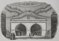 Thames Tunnel Wapping entrance, London, 1856. Creator: Cabanach