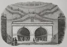 Thames Tunnel Wapping entrance, London, 1856. Creator: Cabanach