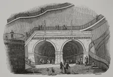 Thames Tunnel Wapping entrance, London, 1856. Creator: Cabanach