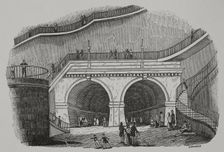 Thames Tunnel Wapping entrance, London, 1856. Creator: Cabanach