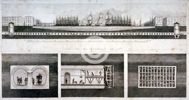 Thames Tunnel, London, 1827. Artist: T Blood
