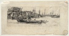 Thames Warehouse, 1859. Creator: James McNeill Whistler (American, 1834-1903)
