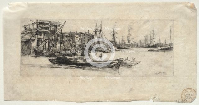 Thames Warehouse, 1859. Creator: James McNeill Whistler (American, 1834-1903).