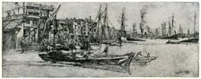 Thames Warehouse 19th century (1904).Artist: James Abbott McNeill Whistler