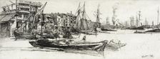 Thames Warehouses, 1859. Creator: James Abbott McNeill Whistler