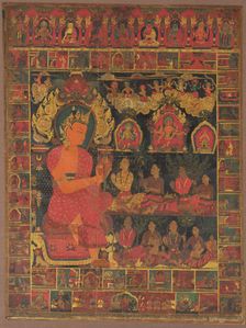 Thangka with Bejeweled Buddha Preaching, 1648. Creator: Unknown