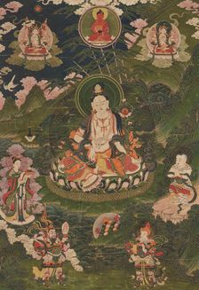 Thangka of the Avalokiteshvara, 18th century. Creator: Tibetan culture