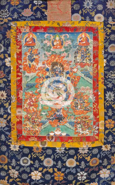 Thangka of the six-armed Mahakala, 19th century. Creator: Tibetan culture.