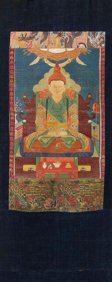 Thangka of the Tibetan king Songtsen Gampo, 18th century. Creator: Tibetan culture