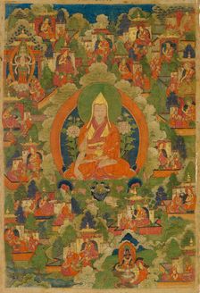 Thangka of Tsongkhapa, 18th century. Creator: Tibetan culture