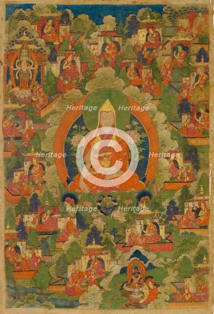 Thangka of Tsongkhapa, 18th century. Creator: Tibetan culture.