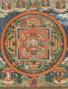 Thangka of Amoghapasa, 18th century. Creator: Tibetan culture