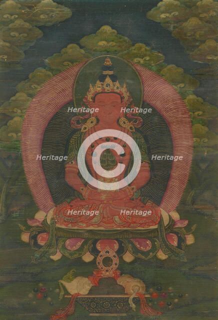 Thangka of Amitayus, 18th century. Creator: Tibetan culture.