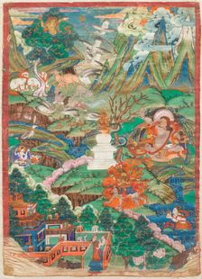 Thangka of Mahasiddha Virupa, 19th century. Creator: Tibetan culture