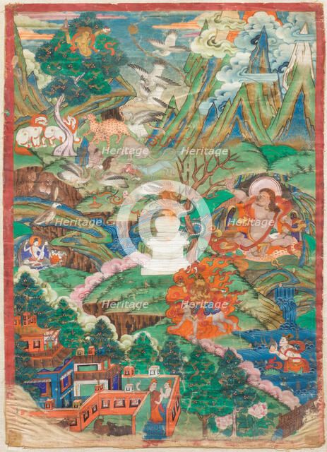 Thangka of Mahasiddha Virupa, 19th century. Creator: Tibetan culture.