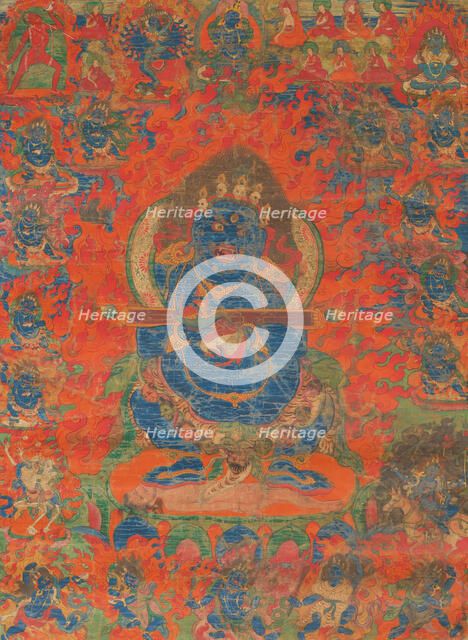 Thangka of Panjaranatha Mahakala (Gur Gonpo), 18th century. Creator: Tibetan culture.
