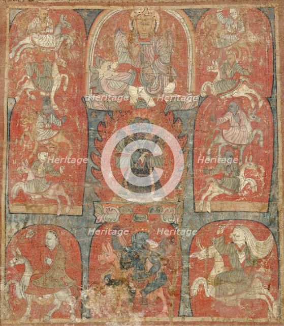 Thangka of Panjaranatha Mahakala (Gur Gonpo), 13th century. Creator: Tibetan culture.