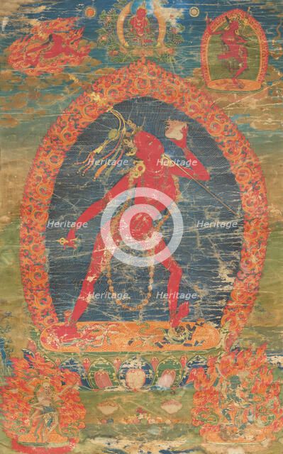 Thangka of Sarva Buddha Dakini, 18th century. Creator: Tibetan culture.