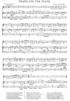"Thank God for Peace" (sheet music), 1856. Creator: Unknown