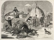 Thanksgiving Day - Ways and Means, 1858. Creator: Winslow Homer (American, 1836-1910)