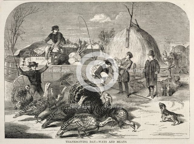 Thanksgiving Day - Ways and Means, 1858. Creator: Winslow Homer (American, 1836-1910).