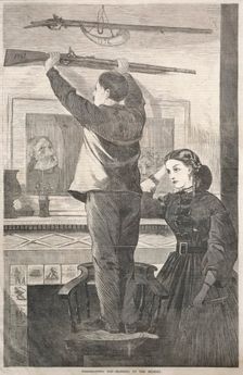 Thanksgiving Day - Hanging up the Musket, 1865. Creator: Winslow Homer (American, 1836-1910)