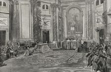 Thanksgiving for the pacification of the Philippines, Madrid, Spain, 24 January 1898. Creator: Enrique Laporta Valor