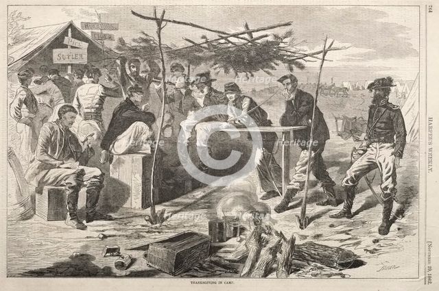 Thanksgiving in Camp, 1862. Creator: Winslow Homer (American, 1836-1910).