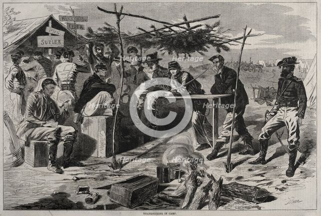 Thanksgiving in Camp, 1862. Creator: Winslow Homer (American, 1836-1910).