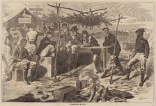 Thanksgiving in Camp, published 1862. Creator: Winslow Homer