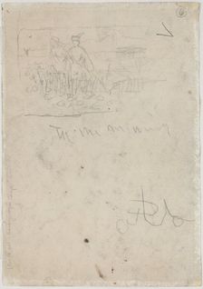 Thanksgiving in Camp [verso], n.d.. Creator: Winslow Homer