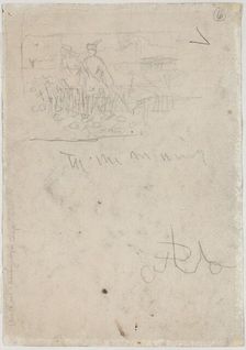 Thanksgiving in Camp [verso], n.d.. Creator: Winslow Homer