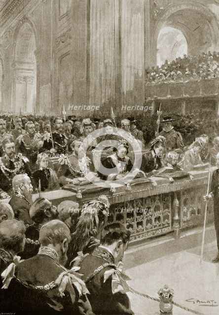 Thanksgiving service for the recovery of the Prince of Wales, 27 February 1872 (1901). Artist: G Amato