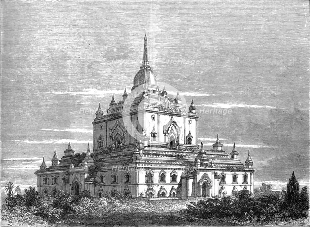 ''Thapinyu Pagoda, at Pagan; English mission to Mandalay', 1875. Creator: Unknown.