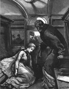 'That Unfortunate Marriage, by Francis Eleanor Trollope; May was in a dead swoon as the train moved Creator: Sydney Prior Hall