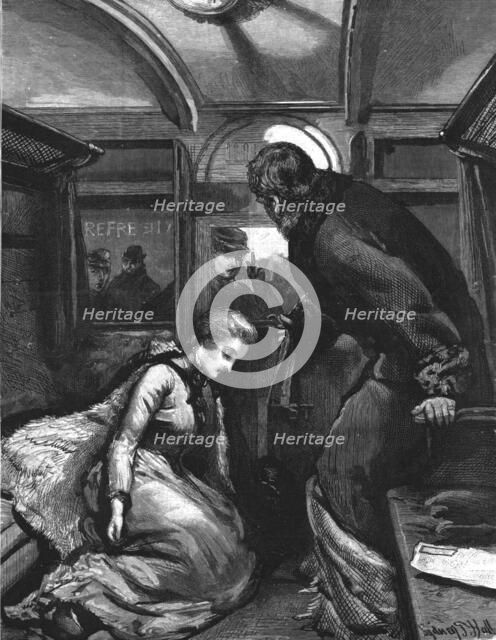 ''That Unfortunate Marriage, by Francis Eleanor Trollope; May was in a dead swoon as the train moved Creator: Sydney Prior Hall.