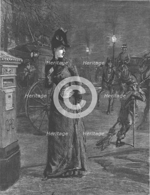 ''That Unfortunate Marriage, by Francis Eleanor Trollope; May went downstairs, and opening the hall- Creator: Sydney Prior Hall.