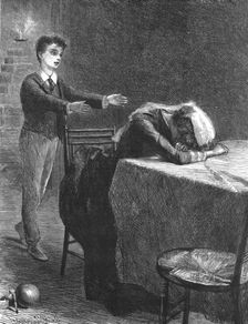 'That Unfortunate Marriage, by Francis Eleanor Trollope; She rocked herself from side to side, and Creator: Sydney Prior Hall