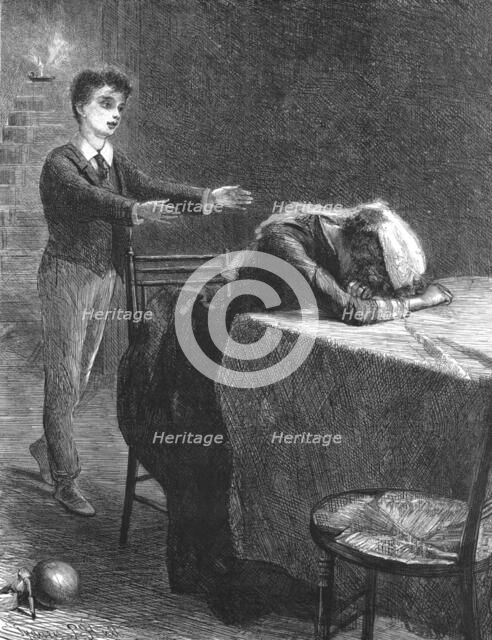 ''That Unfortunate Marriage, by Francis Eleanor Trollope; She rocked herself from side to side, and  Creator: Sydney Prior Hall.