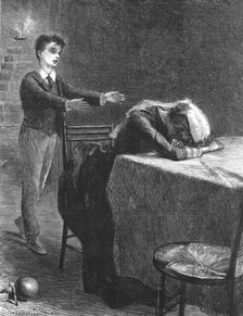 'That Unfortunate Marriage, by Francis Eleanor Trollope; She rocked herself from side to side, and Creator: Sydney Prior Hall